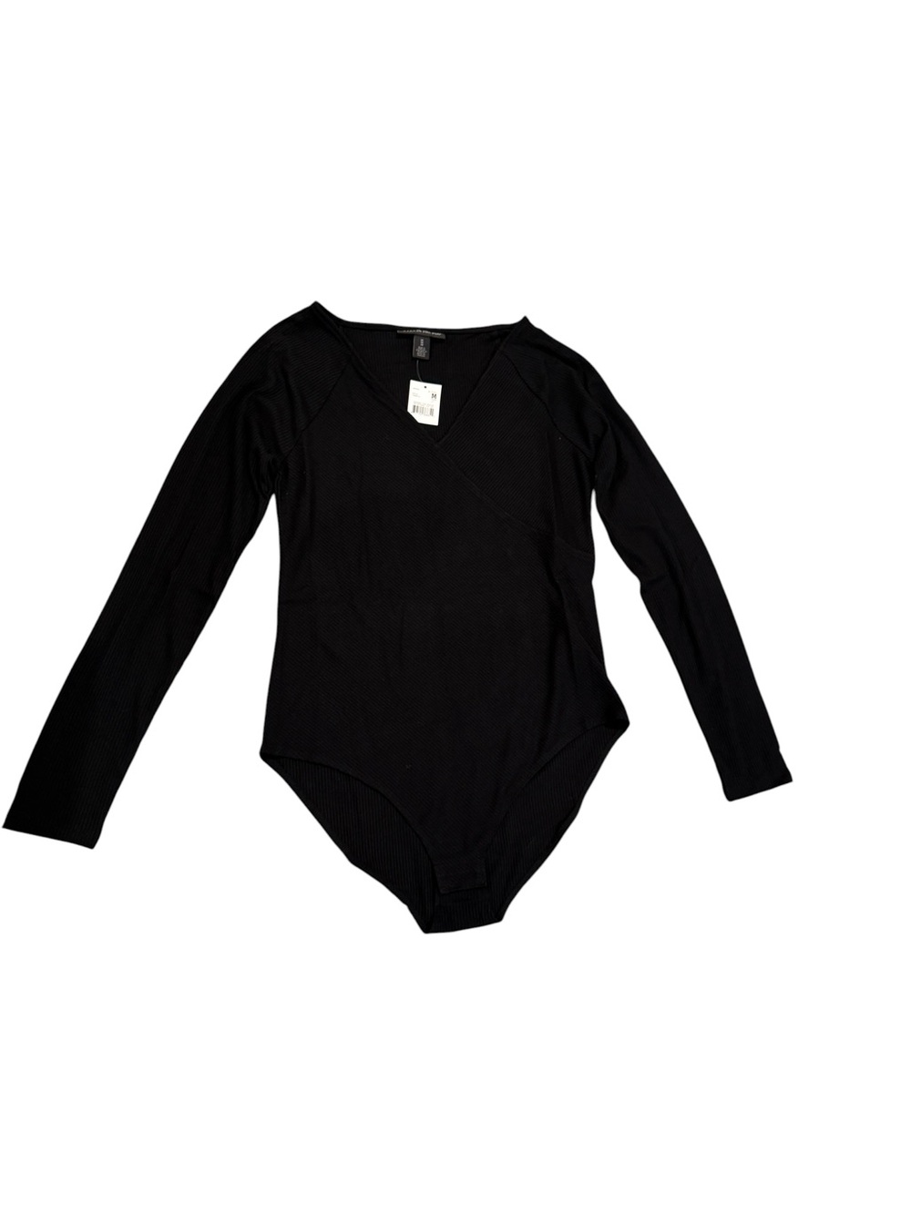 A Pea in the Pod Black Ribbed V-Neck Bodysuit (Maternity)